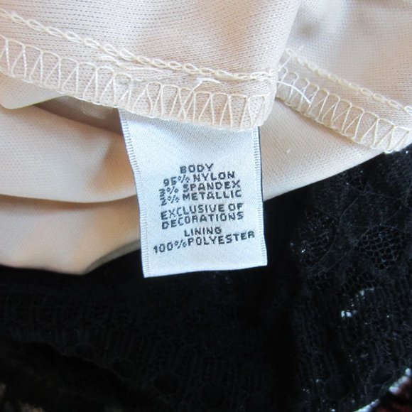 NWT - NEIMAN MARCUS Women's Black Fancy Dress Size 14  Lace Lined Sleeveless - Picture 12 of 13